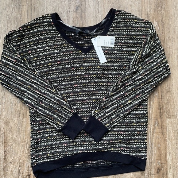 COPY - Sanctuary Black Metallic V Neck Sweater XS - Picture 3 of 8